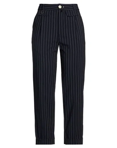High Woman Pants Midnight Blue Size 10 Virgin Wool, Elastane