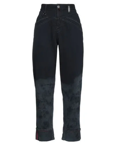 High Woman Pants Midnight Blue Size 2 Cotton, Polyester