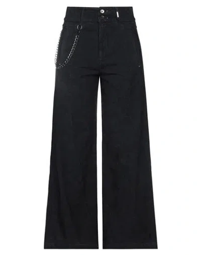 High Woman Pants Midnight Blue Size 4 Cotton, Linen, Elastane
