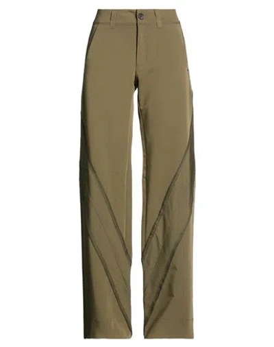 High Woman Pants Military Green Size 2 Polyester, Rayon, Elastane