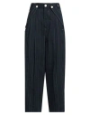 High Woman Pants Navy Size 10 Linen, Cotton, Viscose In Navy