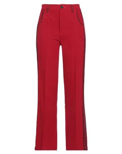 High Woman Pants Red Size 6 Polyester, Elastane