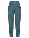 High Woman Pants Slate Blue Size 8 Cotton, Linen, Elastane