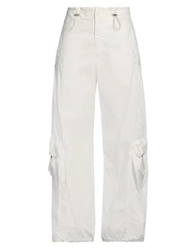 High Woman Pants White Size 10 Cotton
