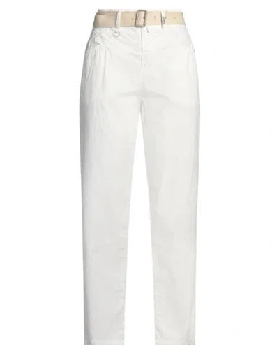 High Woman Pants White Size 12 Cotton