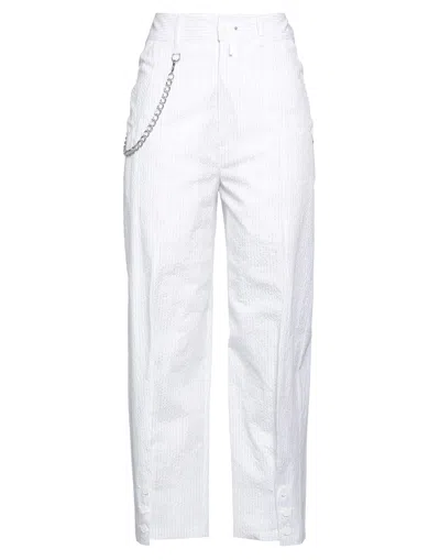 High Pants In White