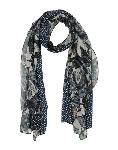 High Woman Scarf Navy Size - Silk In Black