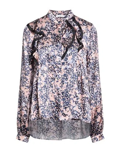 High Woman Shirt Antique Rose Size 10 Silk In Multi