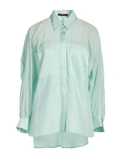 High Woman Shirt Light Green Size 12 Polyester