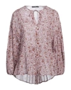 High Woman Shirt Pink Size 12 Rayon In Pink