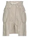 High Woman Shorts & Bermuda Shorts Sand Size 4 Lyocell, Linen In Beige