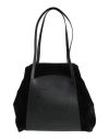 High Woman Shoulder Bag Black Size - Cotton, Rayon, Elastane, Leather