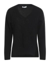 High Woman Sweater Black Size L Wool, Nylon, Rayon, Polyester, Metallic Fiber