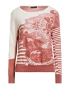 High Woman Sweater Brick Size L Linen, Cotton, Nylon, Elastane