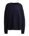 High Woman Sweater Midnight Blue Size M Virgin Wool, Nylon, Wool, Alpaca Wool