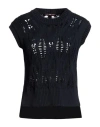 High Woman Sweater Midnight Blue Size S Cotton, Nylon In Blue