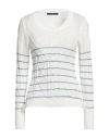 High Woman Sweater White Size Xl Cotton