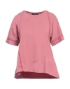 High Woman T-shirt Antique Rose Size L Cotton, Elastane In Pink