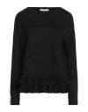 High Woman T-shirt Black Size L Wool In Black