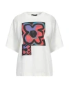 High Woman T-shirt Ivory Size L Cotton In White