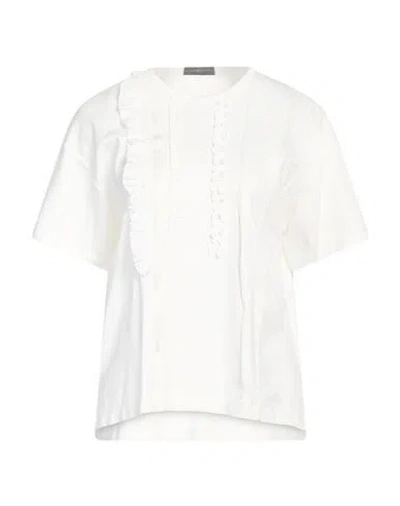 High Woman T-shirt Ivory Size L Cotton In White