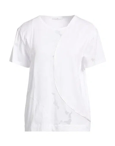 High Woman T-shirt White Size L Cotton