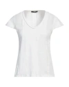 High Woman T-shirt White Size L Cotton, Linen, Rayon