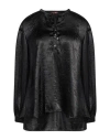 High Woman Top Black Size 12 Polyester