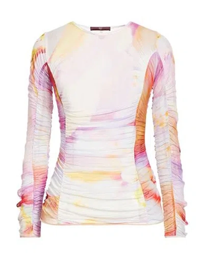 High Woman Top Ivory Size L Polyester, Elastane In Multi
