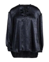 High Woman Top Midnight Blue Size 8 Polyester In Blue