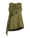 High Woman Top Military Green Size 8 Polyamide, Elastane