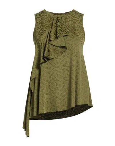 High Woman Top Military Green Size 8 Polyamide, Elastane