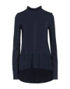 High Woman Top Navy Size L Rayon, Silk In Navy Blue