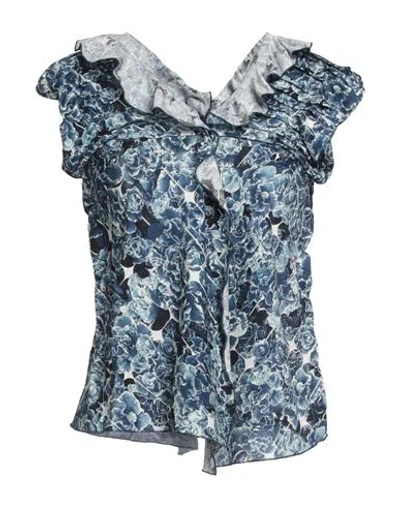 High Woman Top Navy Blue Size Xl Cotton