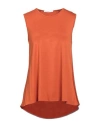 High Woman Top Orange Size M Rayon, Silk In Orange