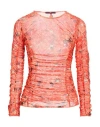 High Woman Top Red Size S Polyester, Elastane In Red