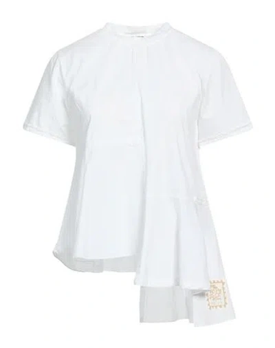 High Woman Top White Size Xs Cotton, Elastane