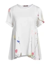 High Woman Top White Size Xs Cotton, Polyester In White