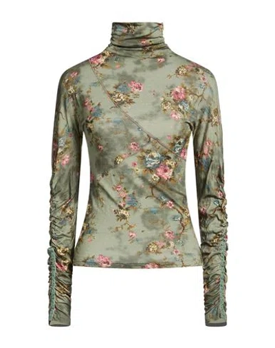 High Woman T-shirt Military Green Size Xs Wool, Polyamide