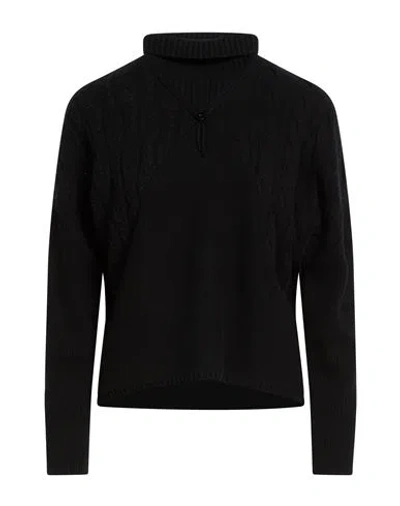 High Woman Turtleneck Black Size L Wool, Polyamide