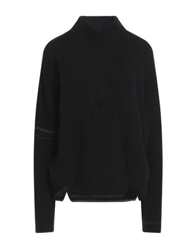 High Woman Turtleneck Black Size S Wool, Nylon