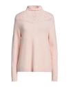 High Woman Turtleneck Light Pink Size L Virgin Wool, Nylon, Wool, Alpaca Wool In Pink