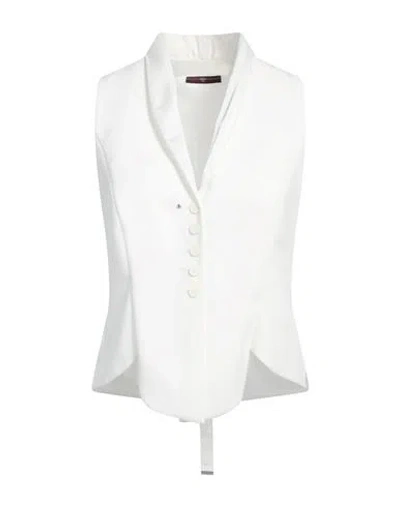 High Woman Vest White Size 8 Polyester, Rayon, Elastane