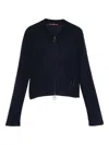 High Zip-up Fitted Jacket In Blue