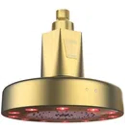 Higherdose Red Light Shower Filter- Polished Brass In Brown