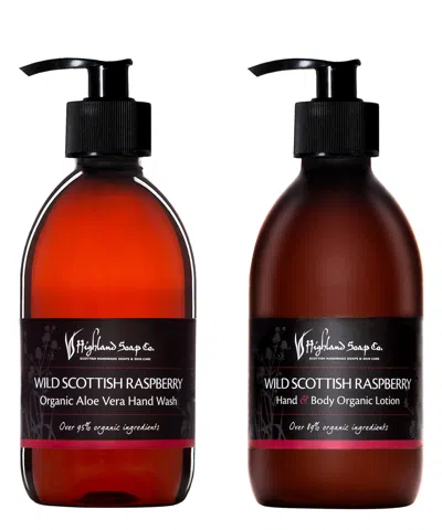 Highland Soap Co. Wild Scottish Raspberry Hand Care Gift Set In White