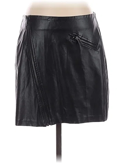 Pre-owned Highline Collective Faux Leather Skirt In Black