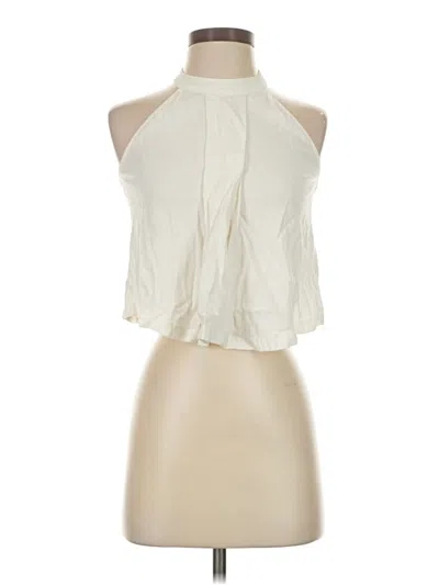 Pre-owned Highline Collective Tank Top Ivory Halter Neckline Tops In White