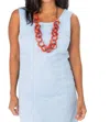 Hiho Ginnie Shift Dress In Blue Chambray In Blue