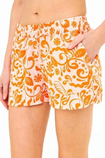 Hiho Printed Ginger Short In Chalk Bird Print In Animal Print